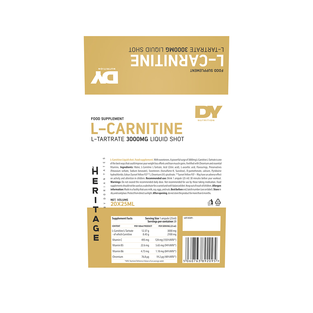 L-Carnitine L-Tartrate dạng lỏng 20x25 ml